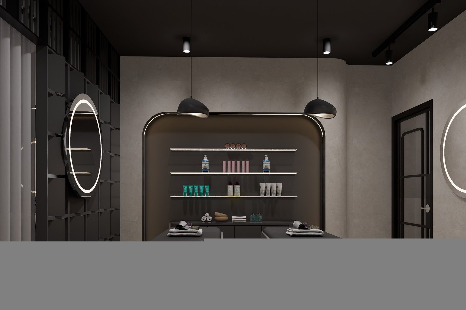 Luxury barber chair and grooming station at BB Luxe Salon